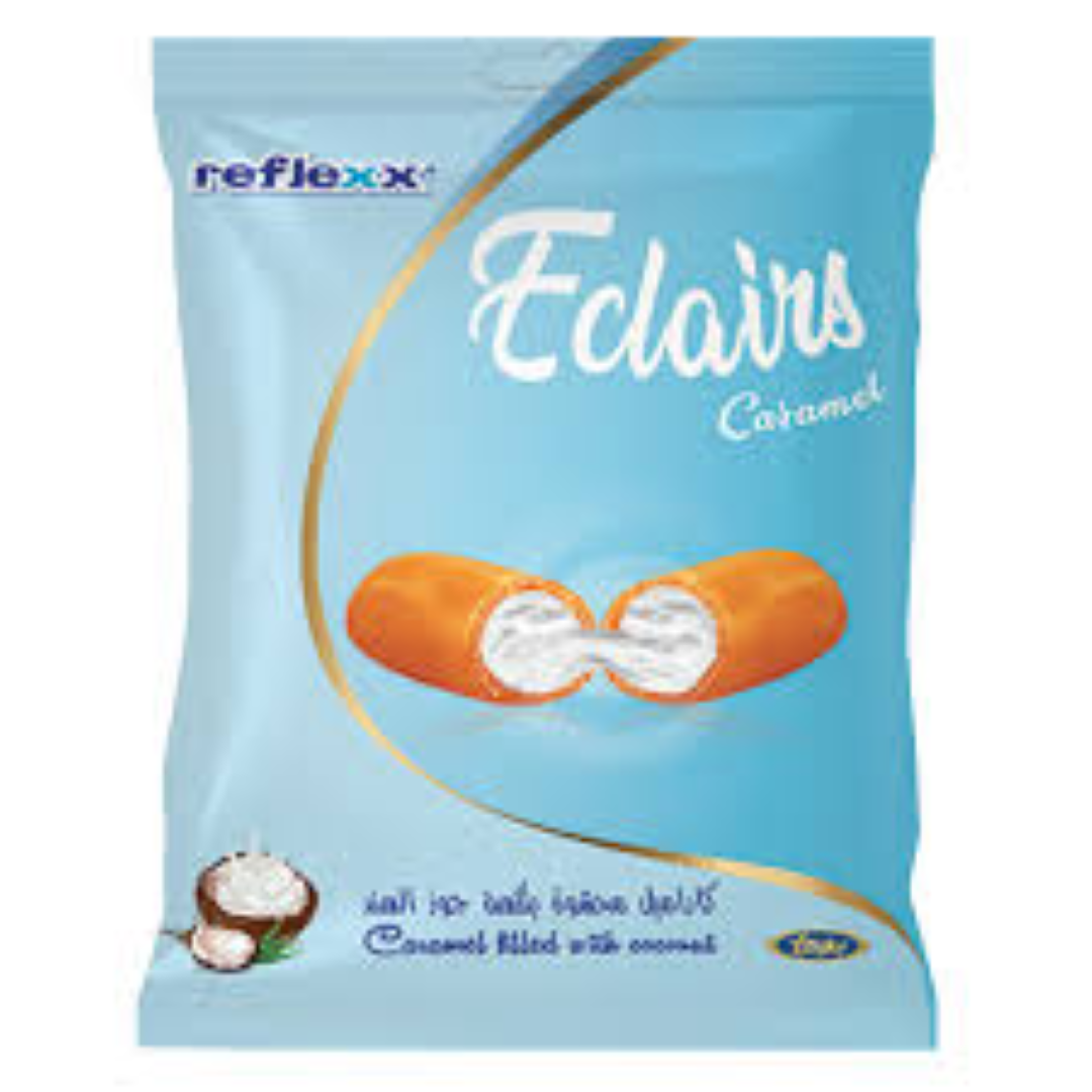 REFLEXX CARAMEL W/COCONUT ECLAIRS 80G